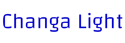 Changa Light шрифт